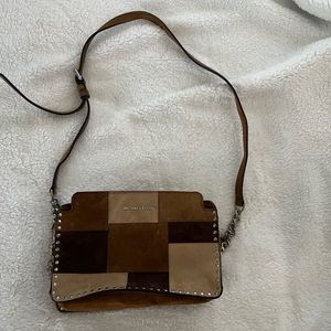Michael Kors Suede Patchwork Crossbody Bag - EUC